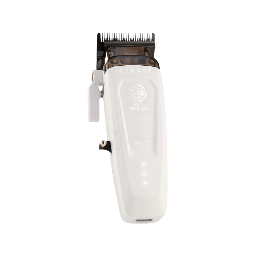 StyleCraft Saber II Clipper – White Edition (PREORDER) - Modern Barber Supply
