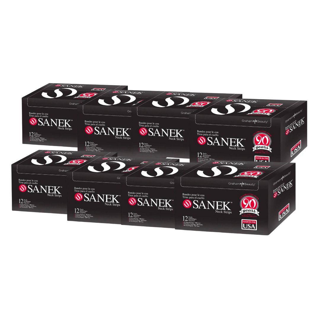 GRAHAM SANEK NECK STRIPS 12 PACKS (WHOLESALE) - Modern Barber Supply