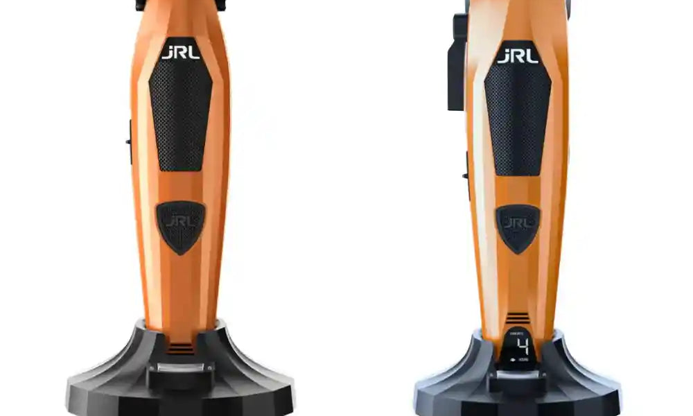 JRL Diamante orange cordless clipper and trimmer combo set for barbers