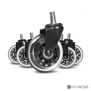 Noise-cancelling Roller Blade Stool Casters for All Floors