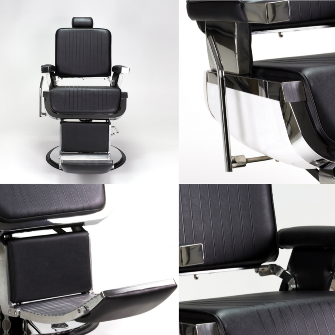 4 different angles of the barber chair