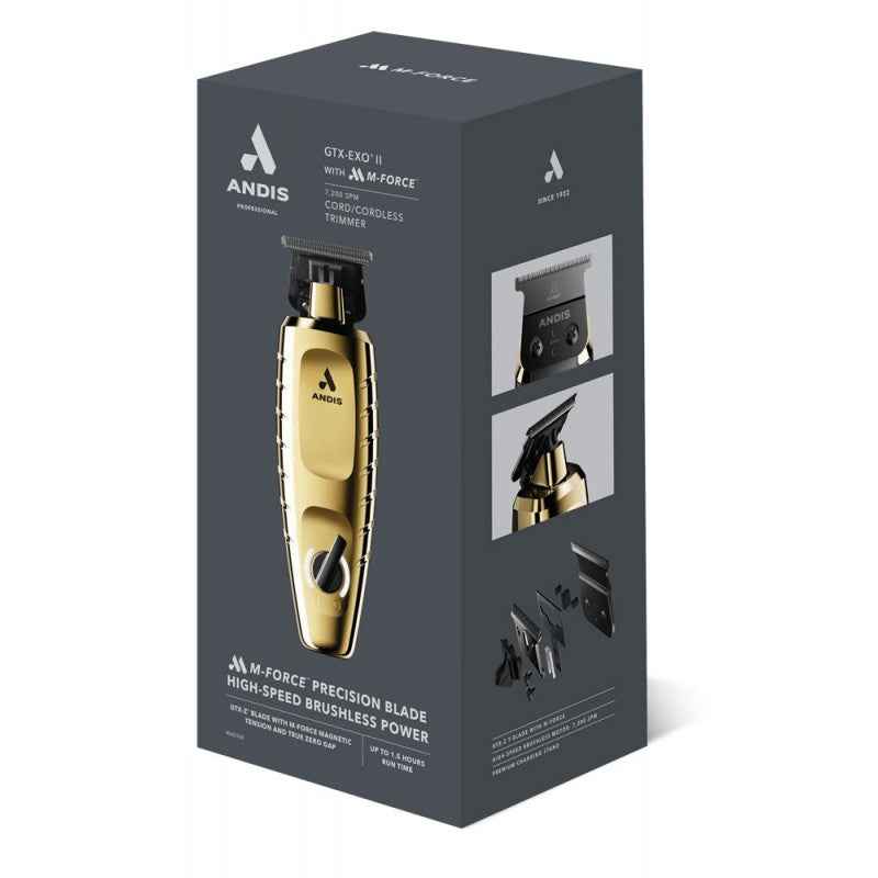 Andis GTX-EXO II Trimmer with M-Force, Gold (562168) - Modern Barber Supply