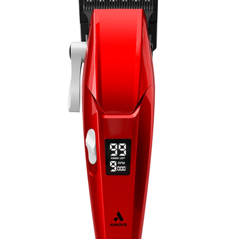 Andis Talon Cordless Clipper Red (565052) front view - Modern Barber Supply