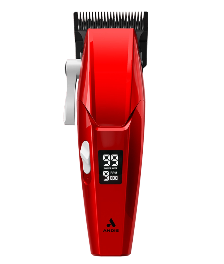 Andis Talon Cordless Clipper Red (565052) front view - Modern Barber Supply