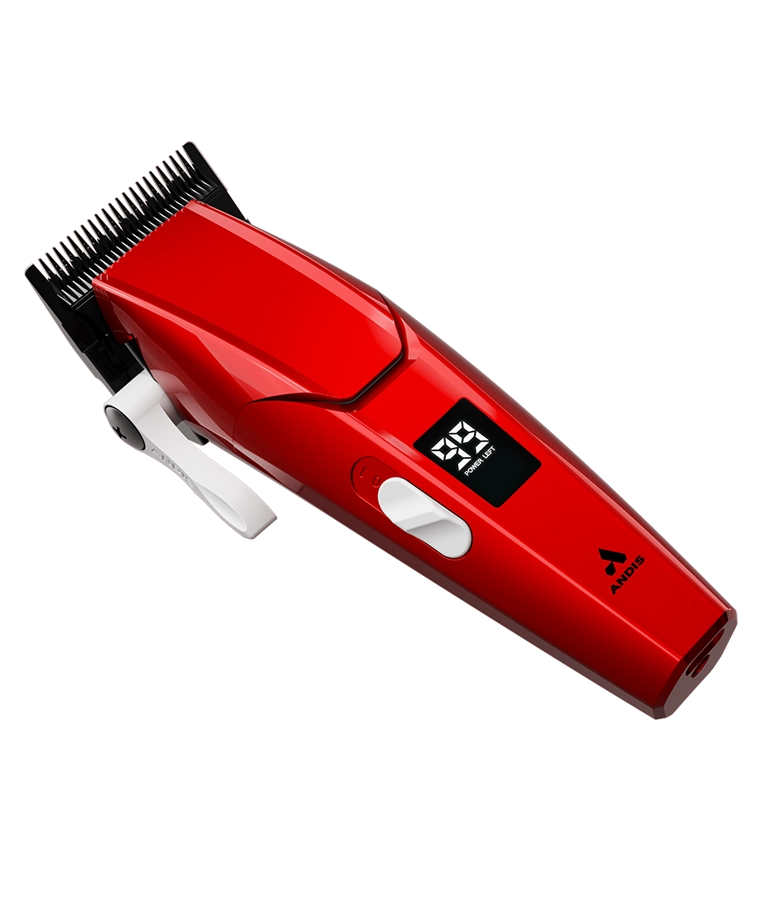 Andis Talon Cordless Clipper Red angle view - Modern Barber Supply