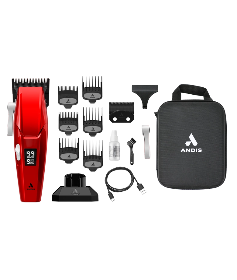 Andis Talon Cordless Clipper kit contents - Modern Barber Supply