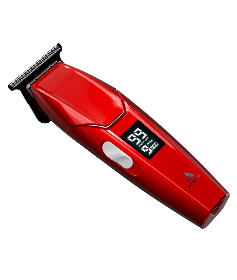 Andis Talon Cordless Trimmer Red angle view - Modern Barber Supply
