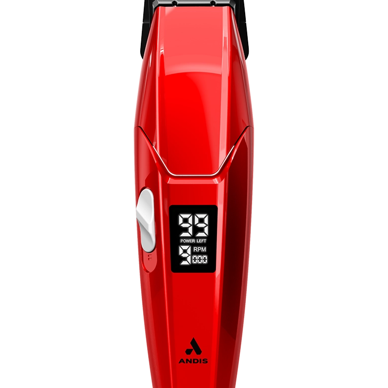 Andis Talon Cordless Trimmer Red (565054) front view - Modern Barber Supply