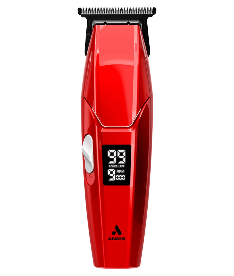 Andis Talon Cordless Trimmer Red (565054) front view - Modern Barber Supply