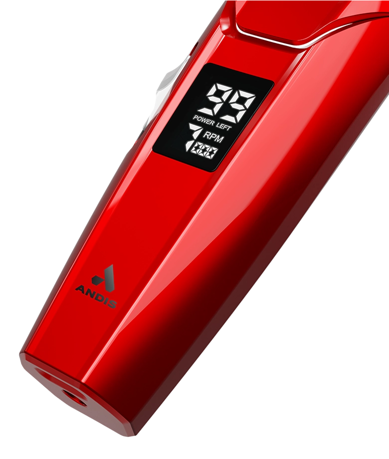 Andis Talon Cordless Trimmer Red blade view - Modern Barber Supply
