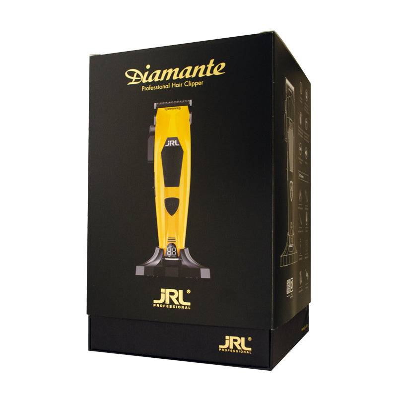 JRL Diamante Clipper in bold Diamante Yellow, model 2025CY-C, a professional cordless barber clipper.