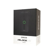 Cocco Veloce Lite foil shaver in the Black/Black Stripe colorway with a matte all-black body and tonal black stripe.