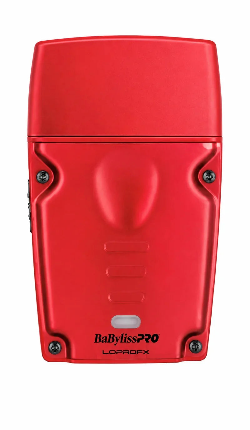 BaBylissPRO LO-PROFX Compact Single-Foil Shaver Red side view - Modern Barber Supply