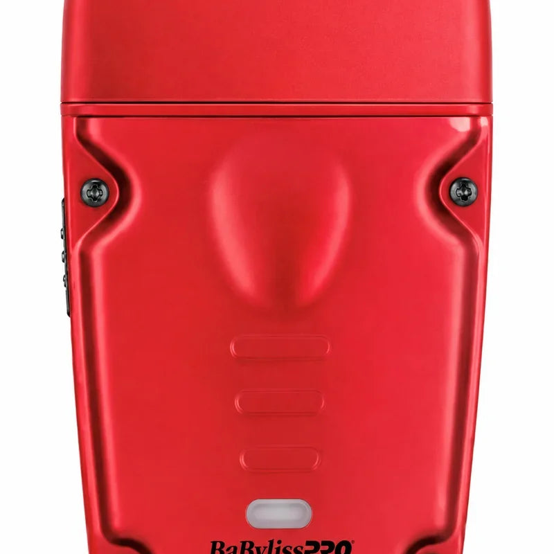 BaBylissPRO LO-PROFX Compact Single-Foil Shaver Red side view - Modern Barber Supply