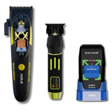 B-WAY Professional Barber Kit – Cordless Hair Clipper, Trimmer & Foil Shaver Set – B10K 10,000 RPM Clipper, Golden Gate Detail Trimmer & OFF Black Shaver for Fades, Haircuts & Finishing