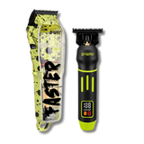 B-WAY Professional Barber Kit – Cordless Hair Clipper & Trimmer Set – Faster Clipper + Golden Gate Precision Trimmer for Fades, Haircuts, Edge-Ups, Beard Detailing & Outlining