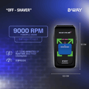 B-WAY Professional Barber Clipper Trimmer & Foil Shaver Set – B10K Hair Clipper, CUTZ Dark Trimmer & OFF Black Shaver – Cordless 3-in-1 Barber Grooming Kit for Fades, Outlining & Finishing
