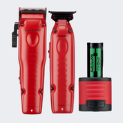 BaBylissPRO Lo-ProFX Matte Red Clipper & Trimmer Combo (FX129MRPK) - Modern Barber Supply