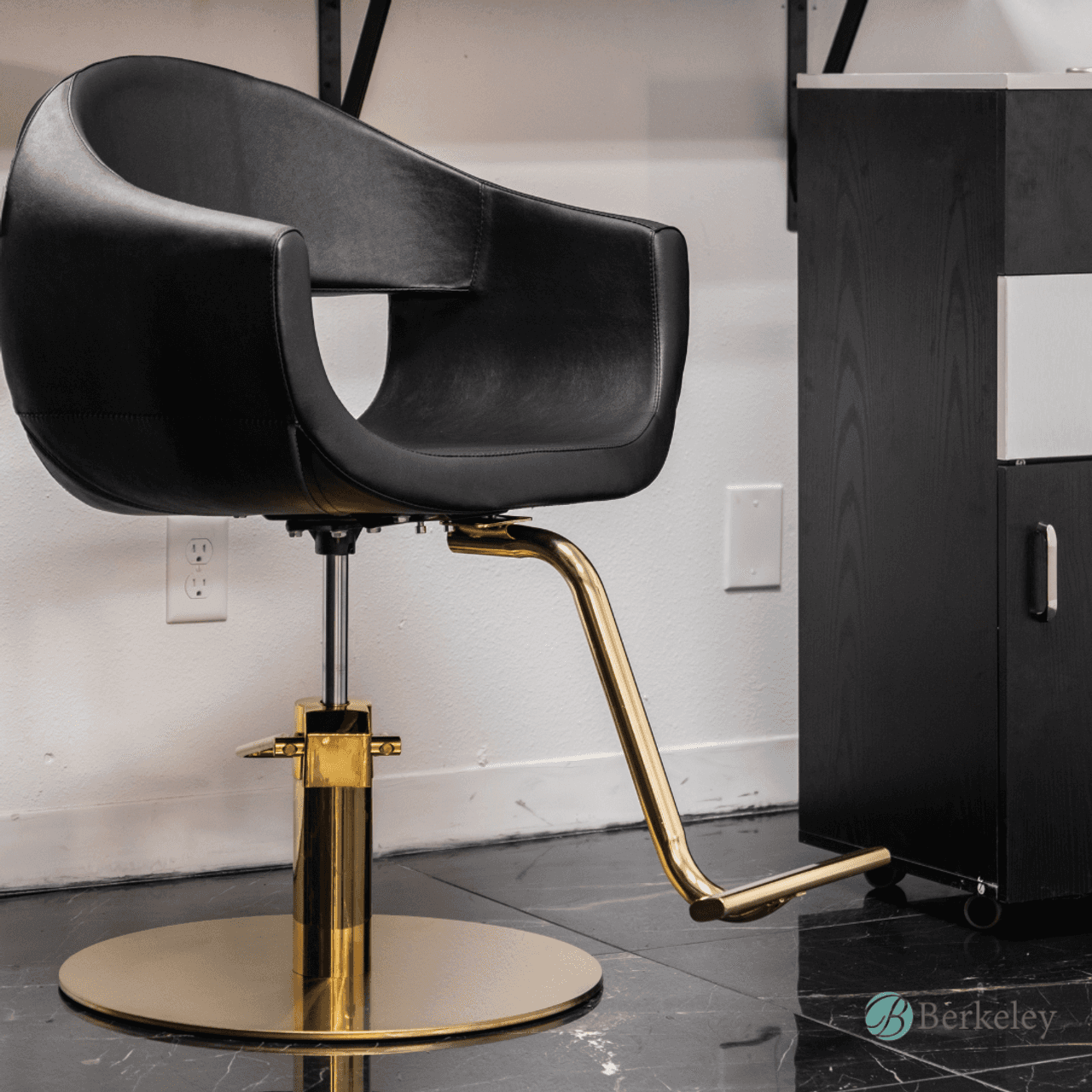 MILLA Styling Chair with A59 Gold Base by Berkeley