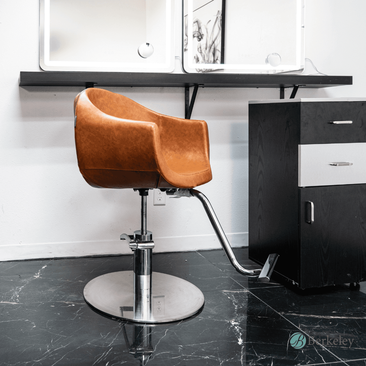 MILLA Styling Chair with A58 Chrome Base by Berkeley