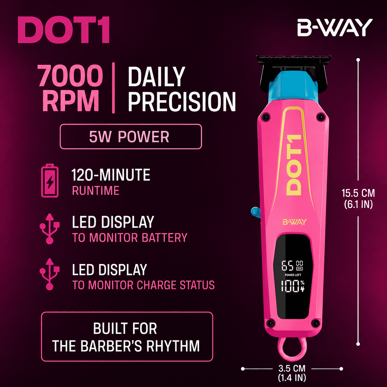 B-Way Trimmer Dot1 Pink