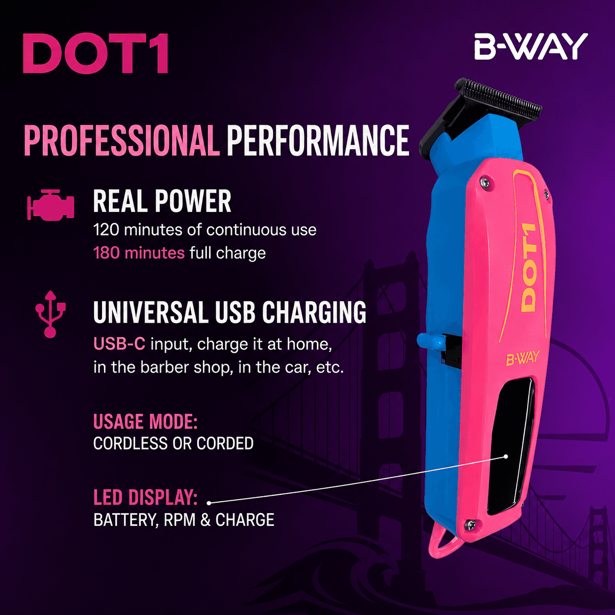 B-Way Trimmer Dot1 Pink