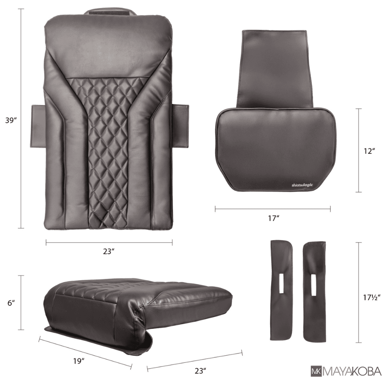 Shiatsulogic Pedicure Massage Chair Cushion Cover Set - EX-R (cover set only, w/o chair)