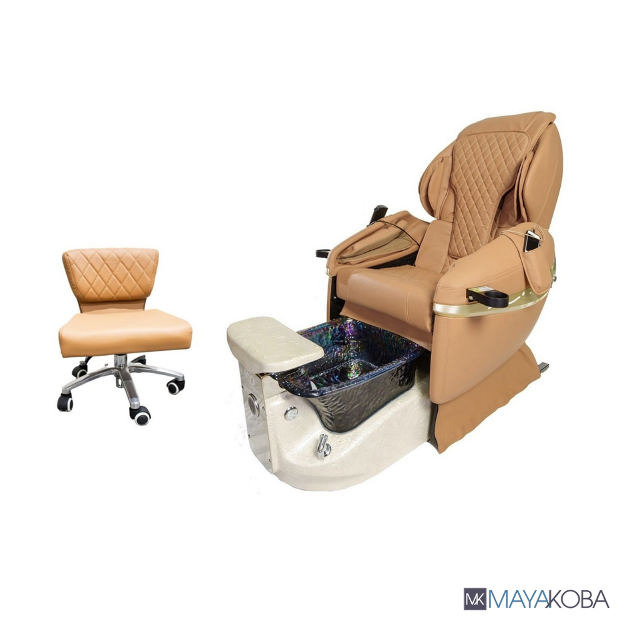 Diva Deluxe Pedicure Spa LED-lit glass basin detail