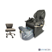 Diva Deluxe Pedicure Spa armrest with cup holder and USB port
