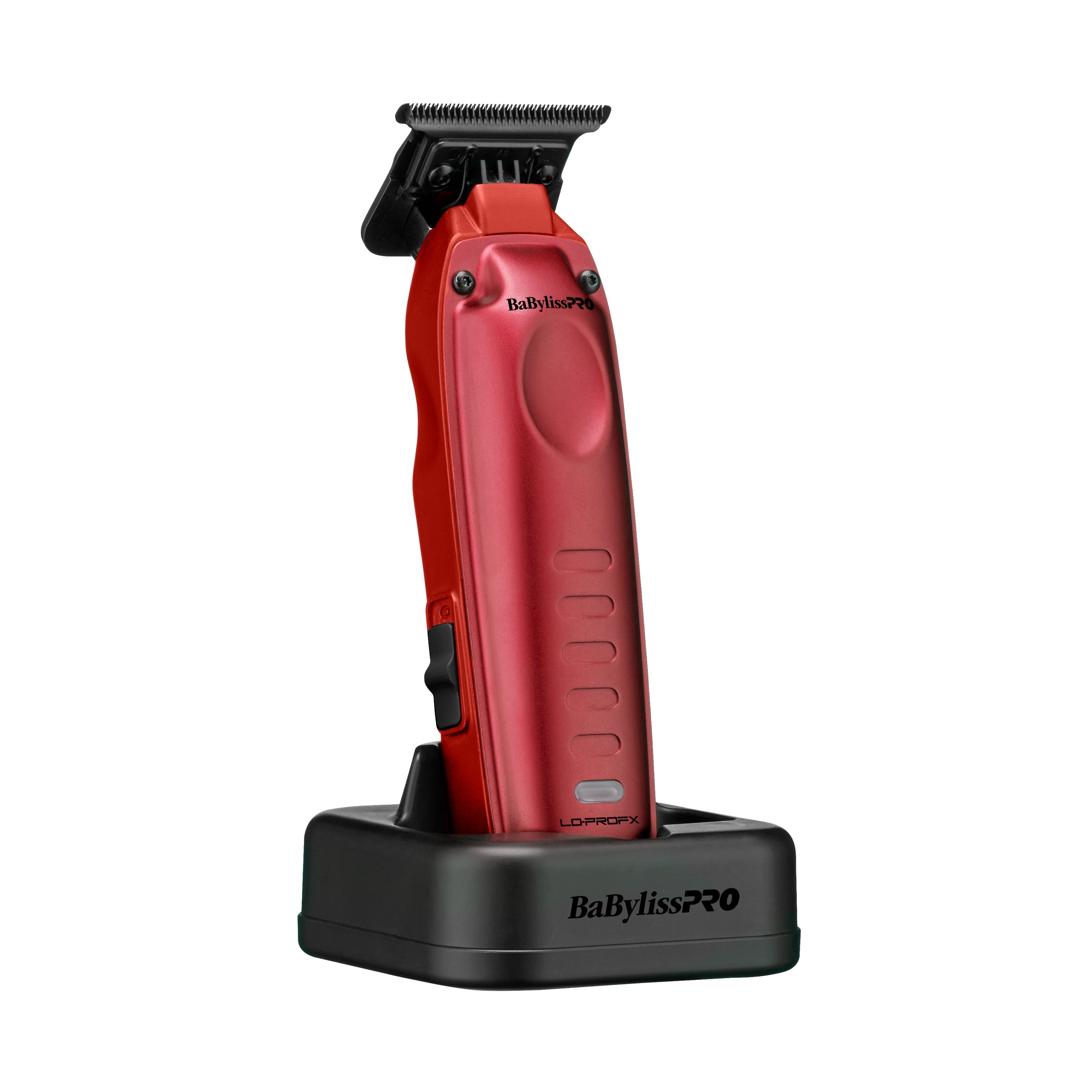 BaBylissPRO LO-PROFX Compact Trimmer Red lifestyle view - Modern Barber Supply