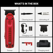 BaBylissPRO LO-PROFX Compact Trimmer Red detail view - Modern Barber Supply