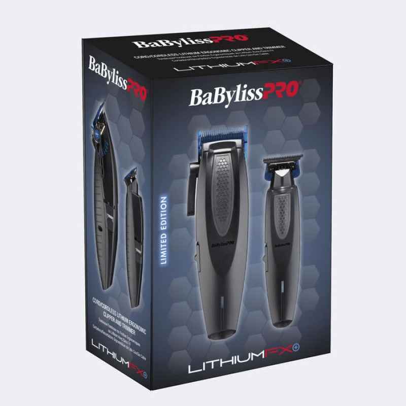 BaBylissPRO LithiumFX+ Black Clipper & Trimmer Combo (FX73DUOCTMB) - Modern Barber Supply