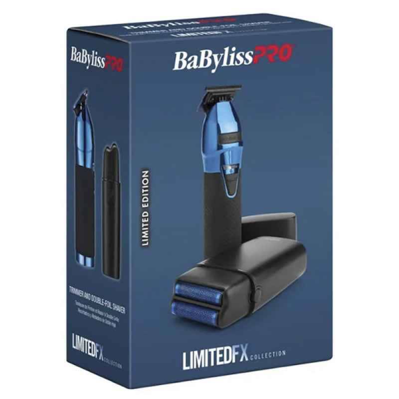 BaBylissPRO LimitedFX Black/Blue Trimmer & Shaver Combo (FXDUOFS2TBL) - Modern Barber Supply
