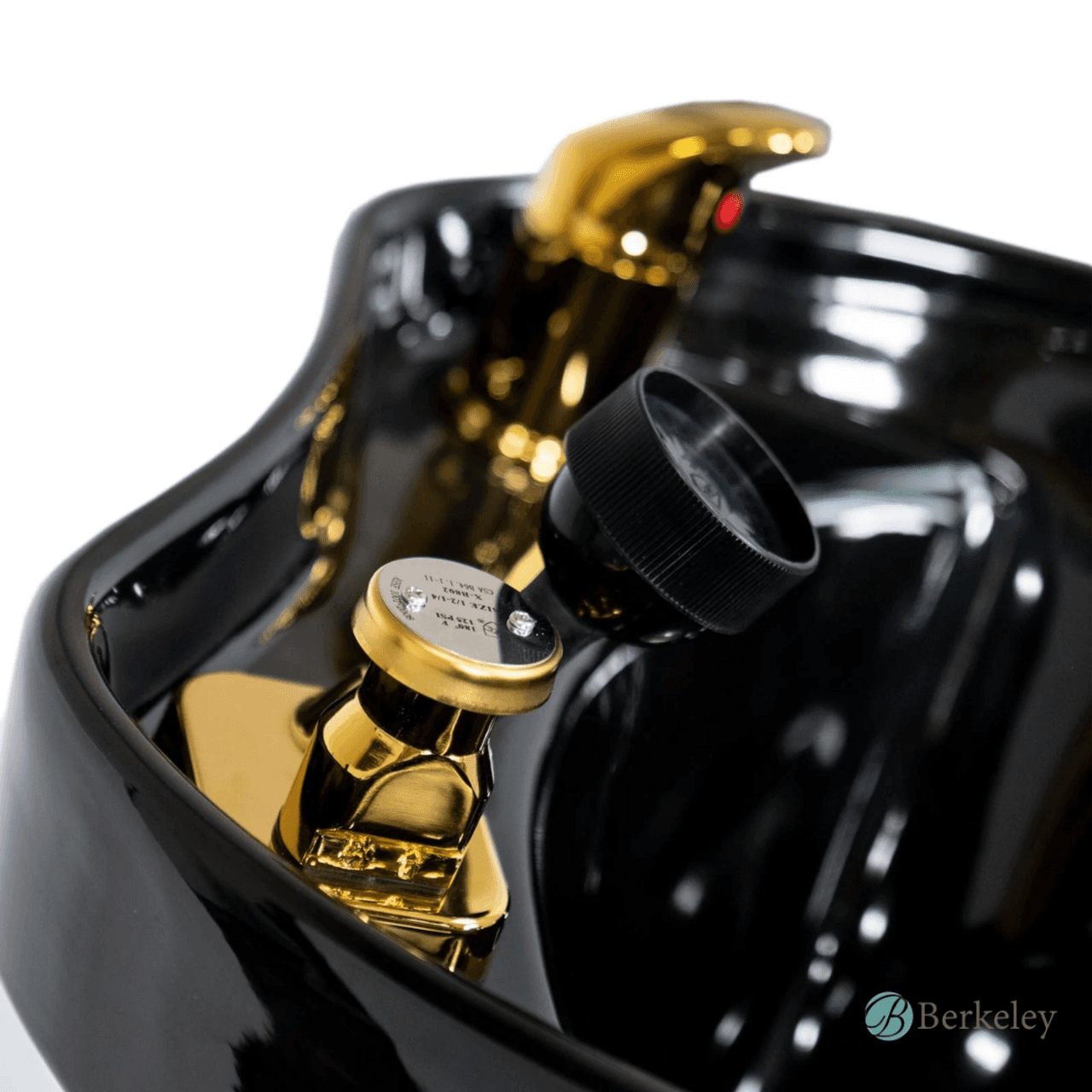 BELGRADE Backwash Unit cushioned seat and stitching detail
