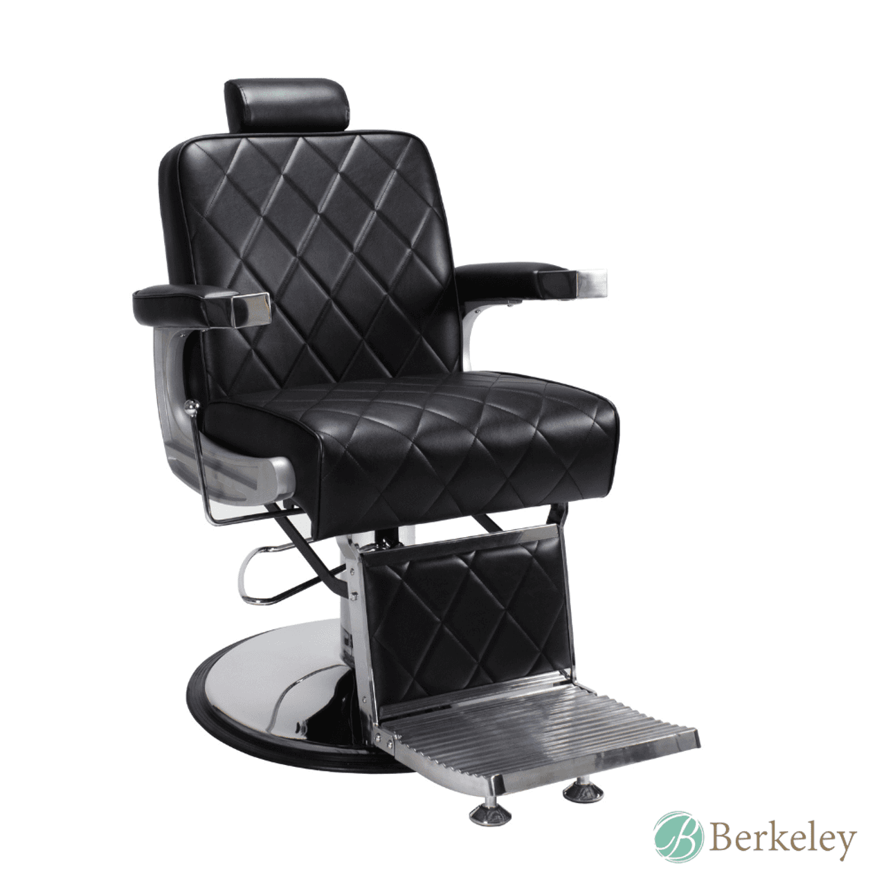 KING Barber Chair by Berkeley with diamond stitching and chrome accents