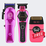 StyleCraft Rebel 2.0 Clipper/Instinct Metal Trimmer/Pink Shaver Combo
