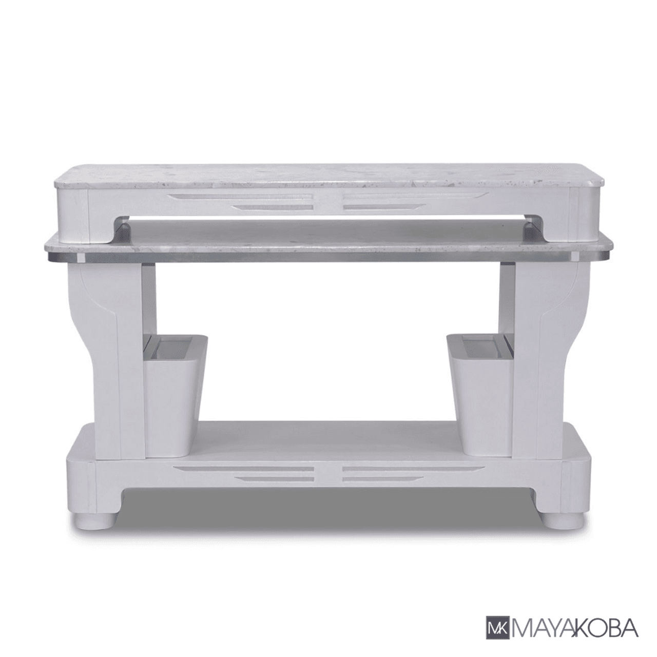 SONOMA Nail Dryer Table by Mayakoba four-seat drying station with granite top