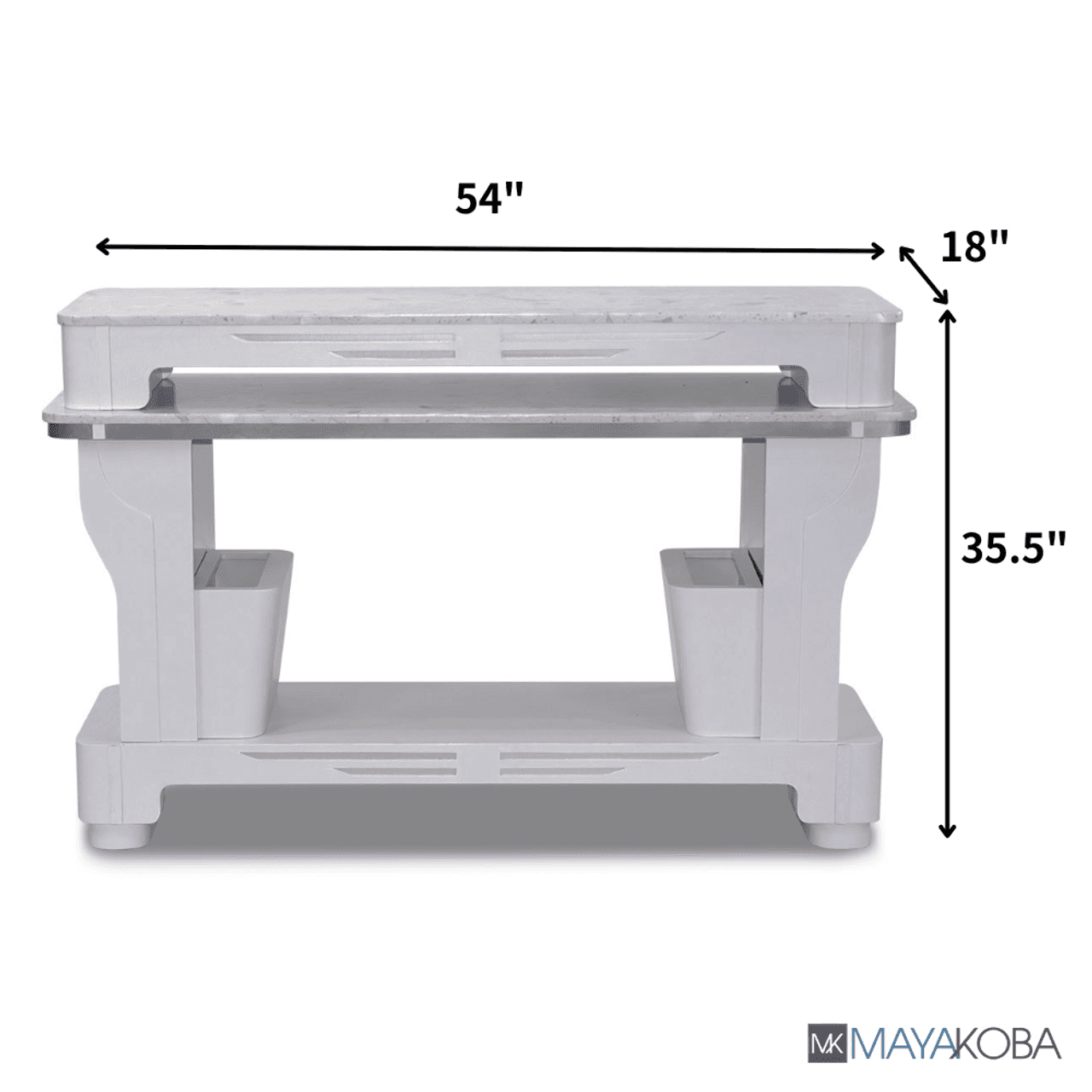 SONOMA Nail Dryer Table brushed aluminum accent, alternate view