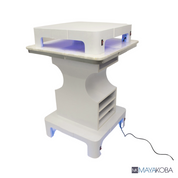Sonoma Square Nail Dryer Table marble top detail