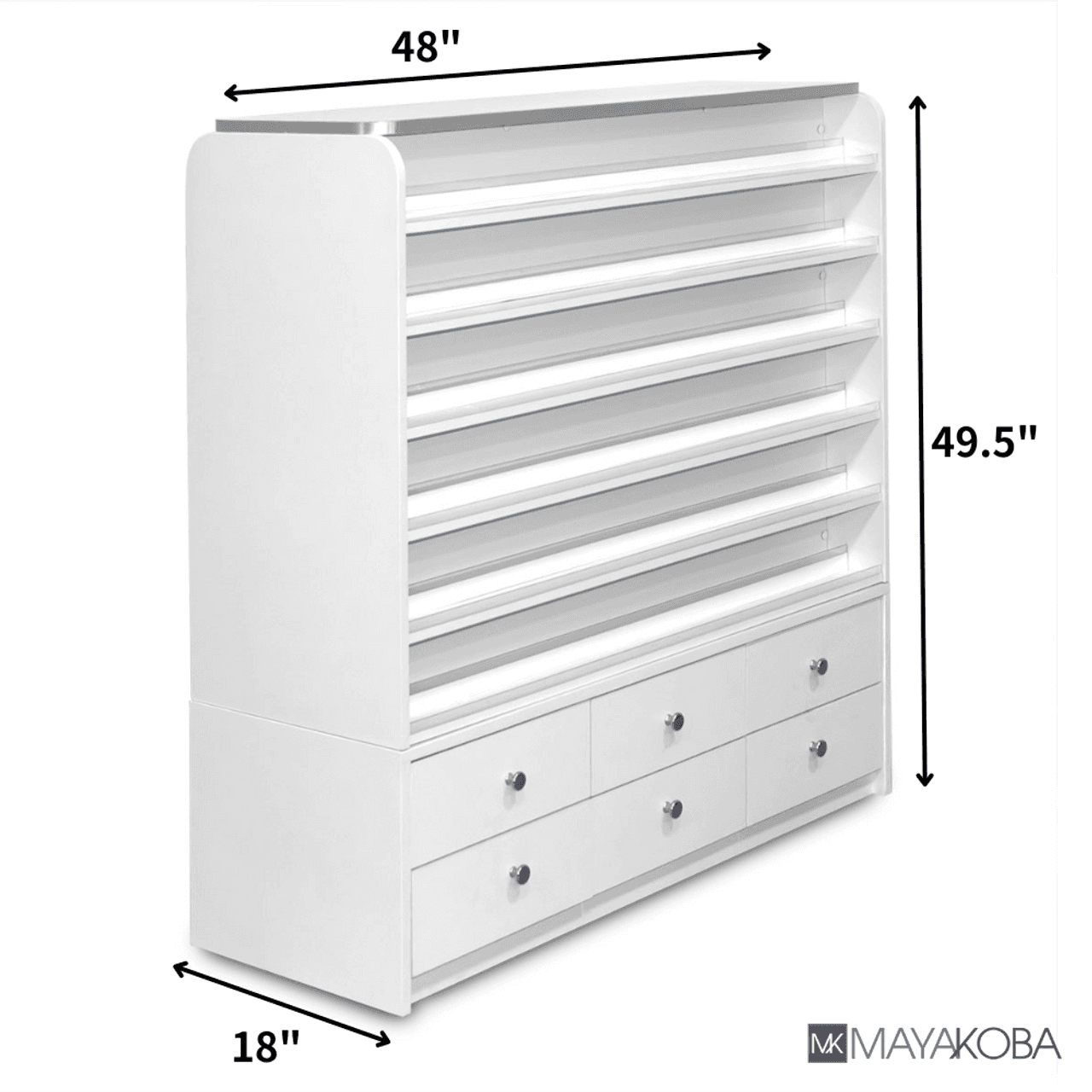 SONOMA Polish and Powder Rack with cabinets alternate view