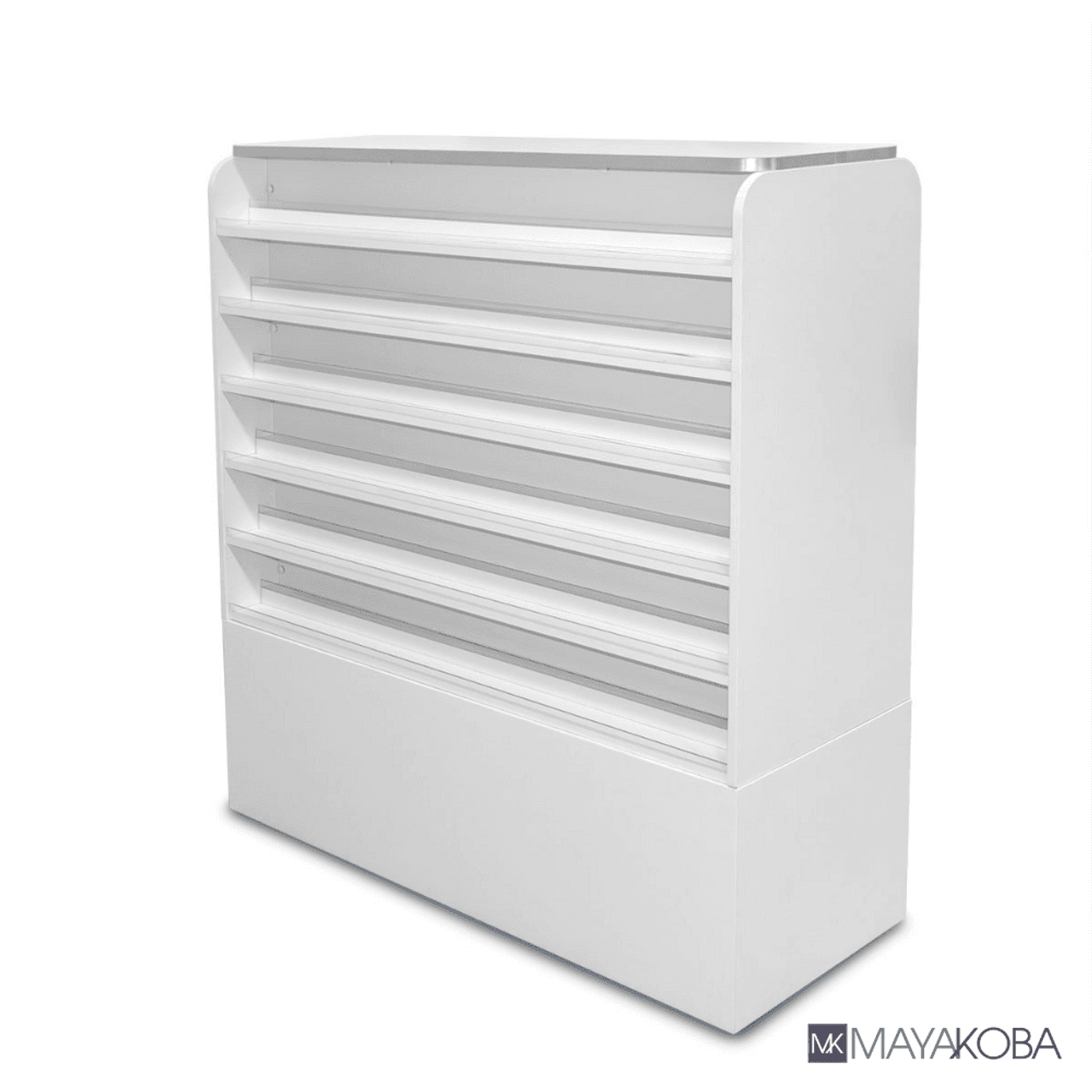 SONOMA Polish and Powder Rack tiered shelves with acrylic lip detail