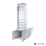 SONOMA Double Polish Center rotating shelves detail