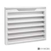 SONOMA Double Powder Rack six-tier wall display in white with silver accent