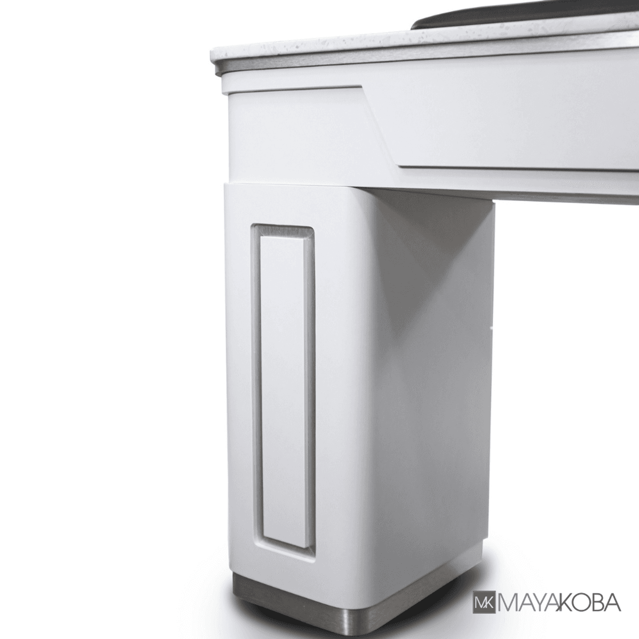 NAPA Manicure Table granite top and wrist rest detail