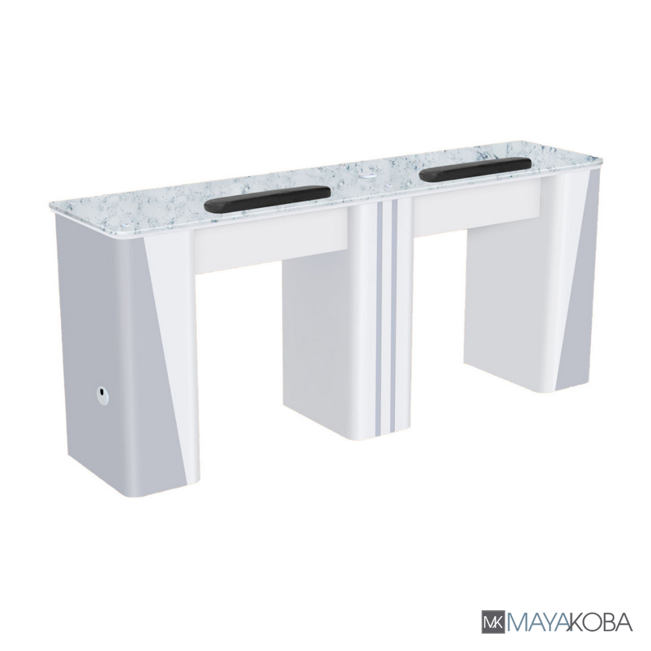 Nova I Double Manicure Table by Mayakoba two-station nail table