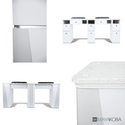 Nova I Double Manicure Table wrist rest detail