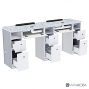 Nova I Double Manicure Table side angle view