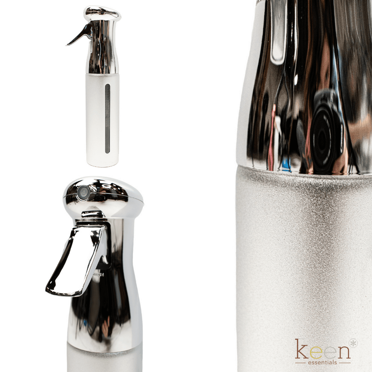 KEEN Essentials Continuous Mist Spray Bottles- 12 oz Aluminum Bottle