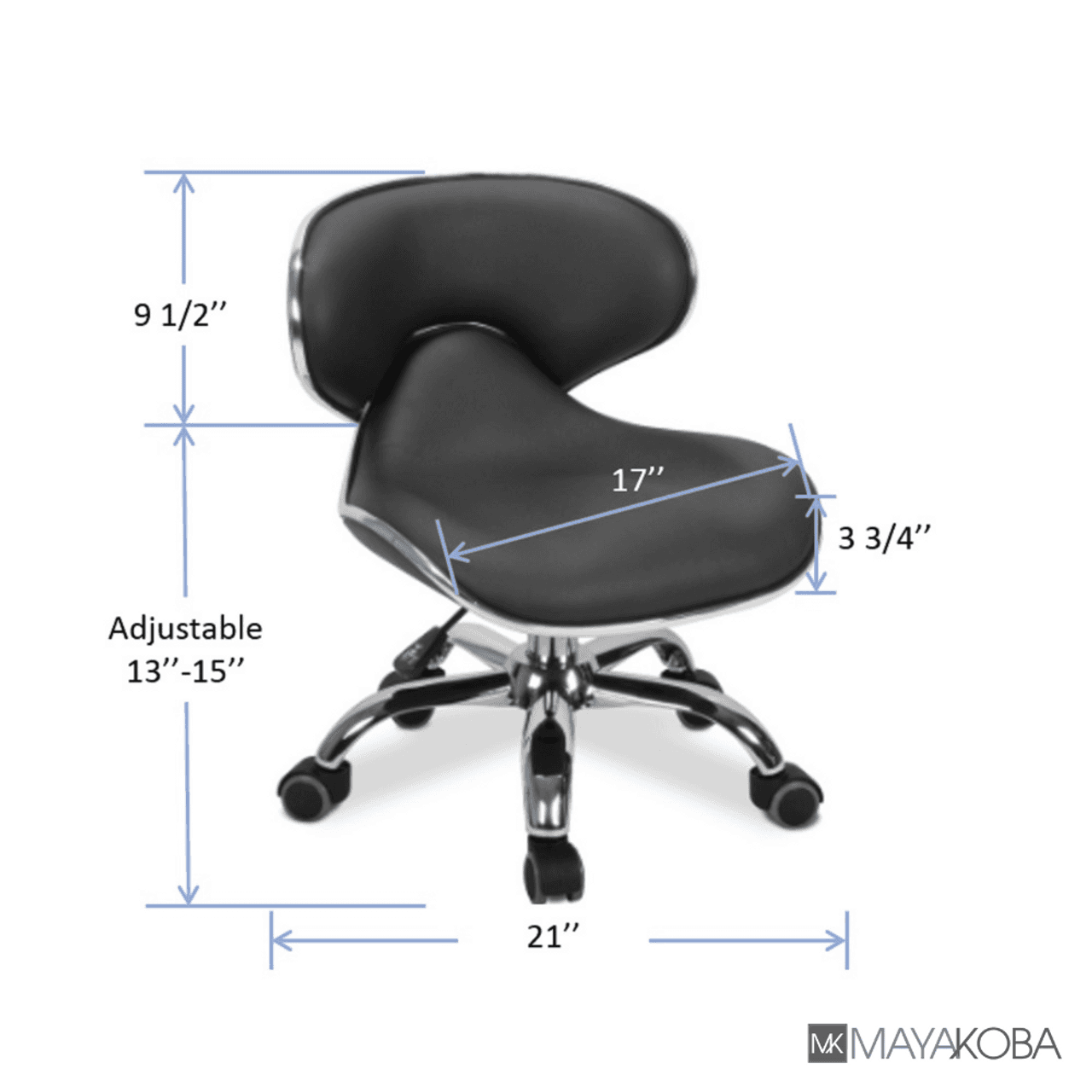 UMI Rolling Nail Technician Stool by Mayakoba (Mani & Pedi)