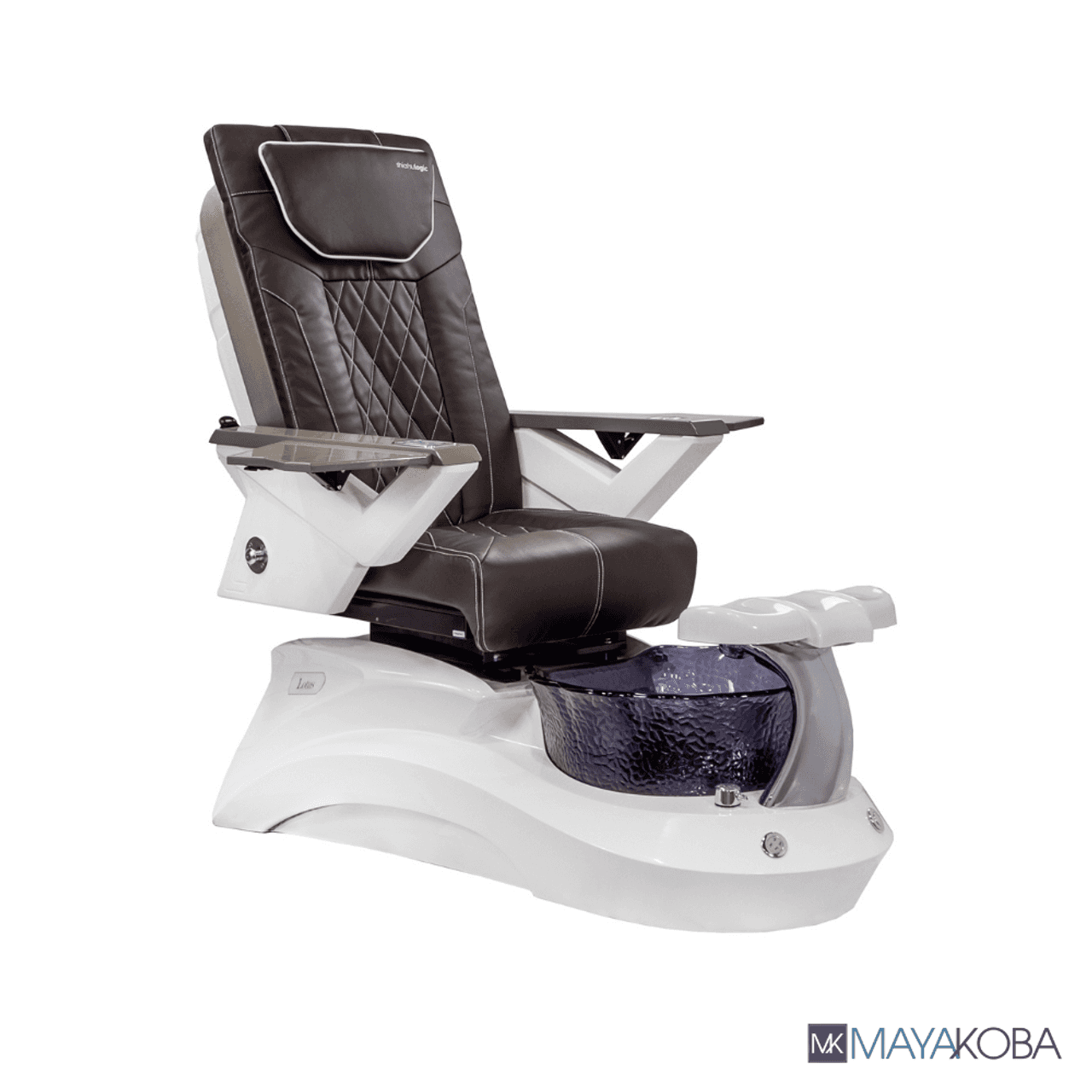 LOTUS II Pedicure Spa LED-lit base and glass bowl detail